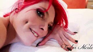 Taylor Nicole gets a messy creampie in POV, showing her big ass and tattoos