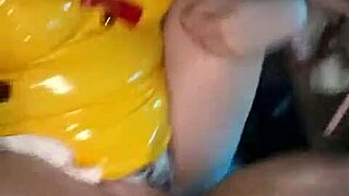 Pikachu in Cosplay Has Her First Fuck, Dressed in the Costume