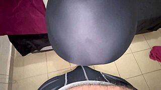curvy latina's big natural tits bounce under miniskirt during hard fucking