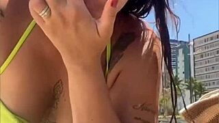 Married Woman Flashes On Beach