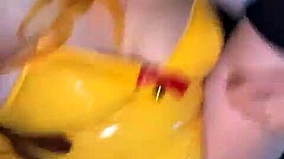 Pikachu in Cosplay Has Her First Fuck, Dressed in the Costume