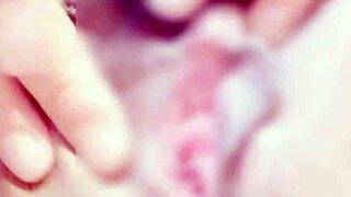 Bound amateur teases clit until squirting orgasm