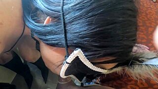 Latina milf returns from disco with cum-filled ass and makes stepson clean it