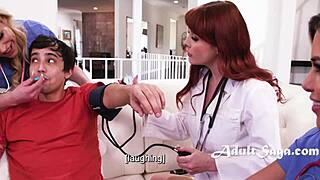 Milf Nurse Overloads Patient With Gangbang In Hospital.