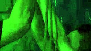 teen uses mirror for dildo play and outdoor doggy style session