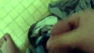 Jerking off before shower.