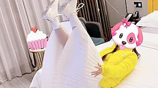 asian teen masturbates wet pussy in loli outfit on plane 😘