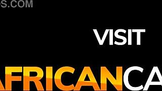 Dark Skinned African Bomb Shell Interracial Facial Casting