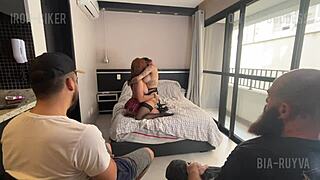 swapping wives and cumming on their faces in orgy