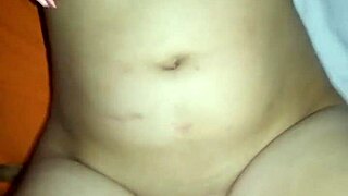 Guy cums on wife's big ass