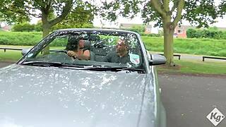 horny cougar slut with huge tits picks up toy boy