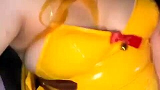 Pikachu in Cosplay Has Her First Fuck, Dressed in the Costume