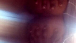 ebony shakes big ass on monster cock outdoors