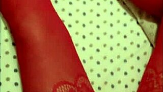 My nasty wife in sexy red lingerie shows nice pussy 😏