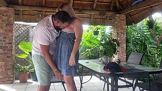 i creampie fucked my best friend's wife on the patio