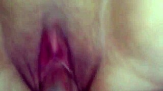 hot amateur gets creampie from behind in homemade video