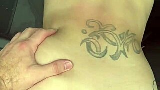 Busty Hooker Rides Cock Reverse Cowgirl In Car, Takes Load On Phat Ass