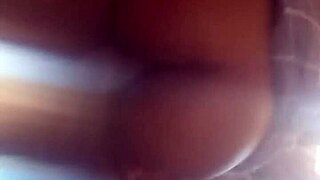 ebony shakes big ass on monster cock outdoors