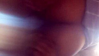 ebony shakes big ass on monster cock outdoors