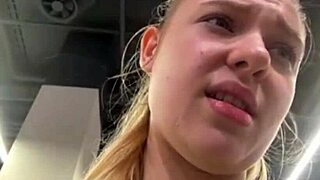 Creampie pussy squirting and fingering in public - who dares?