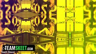 Intense Threesome Kicks Off New Year with Monster Cock Anal Creampie and Pussy Riding