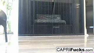 capri shows off her tits in high heels 😍