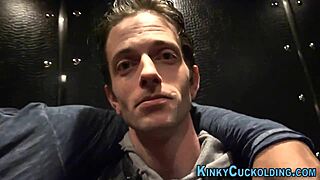 Domina Humiliates Cuckold with Monster Cock Cumshot