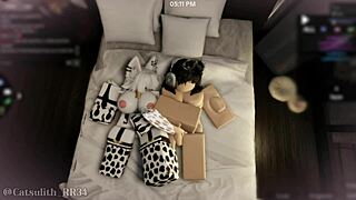 Pounding cute ass in cow costume doggystyle pov cumshot sex with follower! 😍