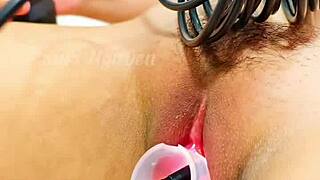 Vietnamese student explores her wet hairy pussy with toys, amateur friend joins in for intense fun