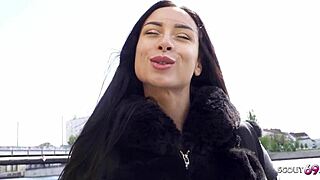 german scout picks up latina teen for casting fuck