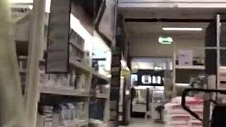 Public wanking and pissing at the DIY store!
