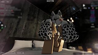 Pounding cute ass in cow costume doggystyle pov cumshot sex with follower! 😍