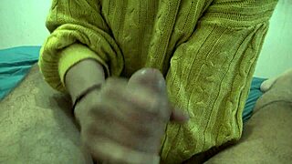 Turkish MILF Gropes Her American Stepson's Big Cock In The Bedroom