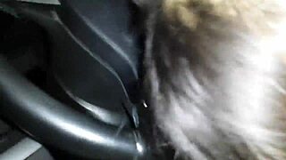 Serbian hooker gives blowjob in the car