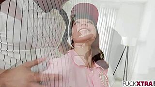 mochi mona shyly kisses and deepthroats real balls in hardcore teen action