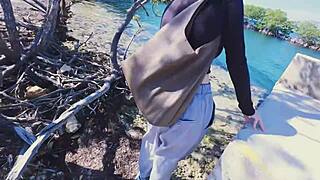 Friends Enjoy Outdoor Hiking Sex With Squirting Blowjob