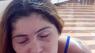 Feeling intense after the redhead shares her desires, I cum on her face