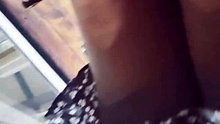 Did you see that upskirt under her skirt while spying in the store?