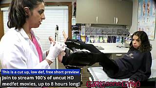 Oh, The Perverted Podiatrist Tickles Aria Nicole's Bare Feet!