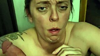 i give a rough blowjob to my neighbor's milf and she creampies me