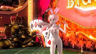i love megurine luka in nude bunny costume from project diva blackjack