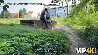 Sexy Redhead Miss Olivia in Red Lingerie Fucked Publicly Before Boyfriend's Eyes.