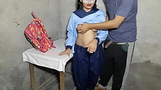 Indian virgin schoolgirl's first sex with boyfriend