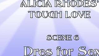 Alicia Rhodes and Tanya Cox in lingerie during a swapping session.