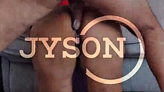 Ebony Slut Bent Over Gets Cum Covered Pussy.