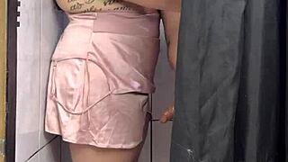 Big-Assed Trans Enters Store Dressing Room And Fucks Customer Hard