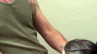 if there's a happy man in the world, it's this cuckold watching