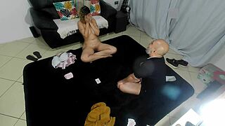 After The Game, She Was Naked And Covered In Cum From Fingering And Cunilingus