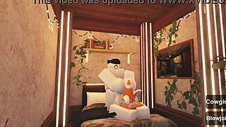 slutty traffic cone submits to blowjob domination