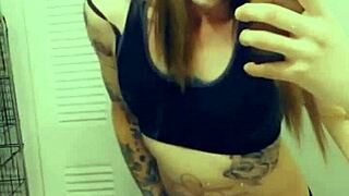 hot tranny in satin panties touches her clitty